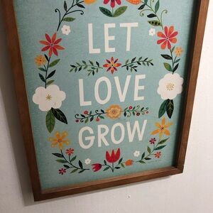Floral Wall Art with Inspirational Quote